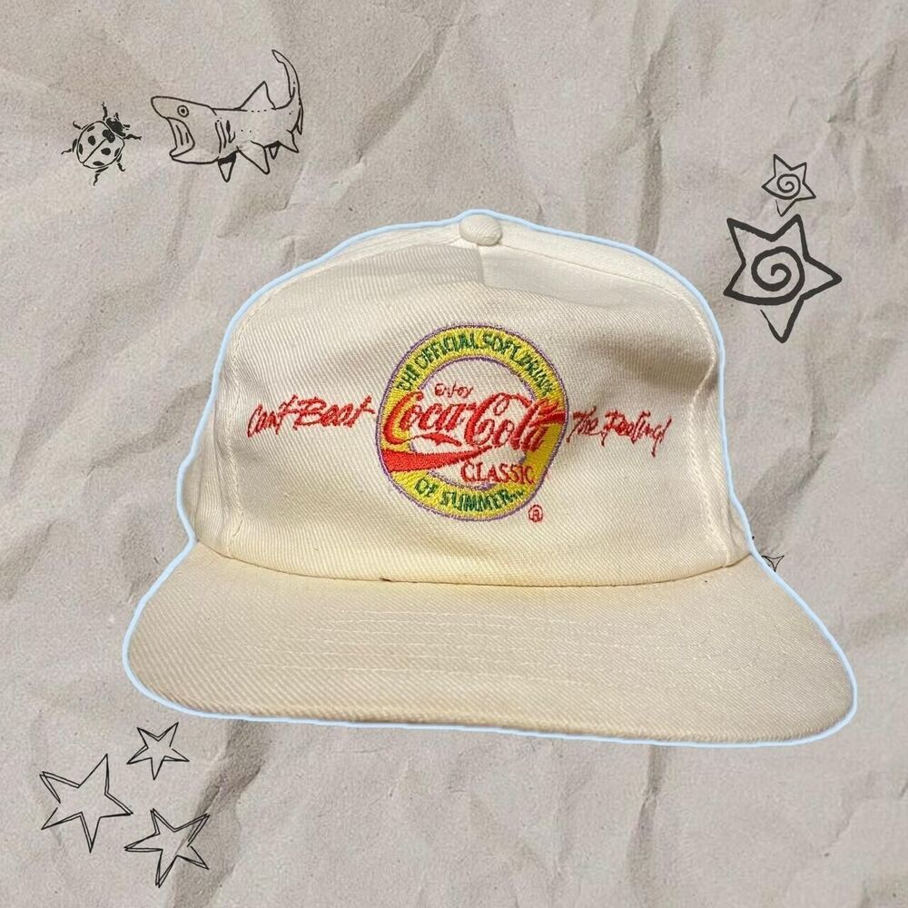 Coca Cola Classic Off White Hat Adjustable